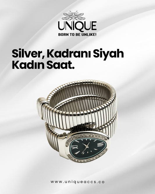 Yılan Desenli Kol Saati Silver