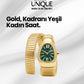 Yılan Desenli Kol Saati Gold Yeşil