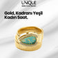 Yılan Desenli Kol Saati Gold Yeşil