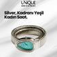 Yılan Desenli Kol Saati Silver Yeşil